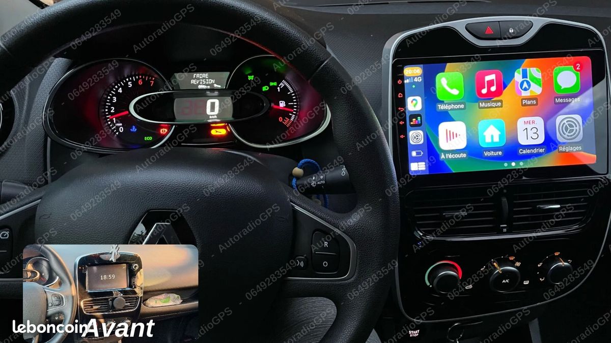 Autoradio GPS tactile pour RENAULT CLIO 4 / CarPlay - Android Auto (image 3)