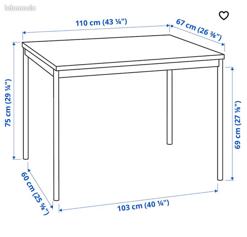 IKEA table noire (image 2)