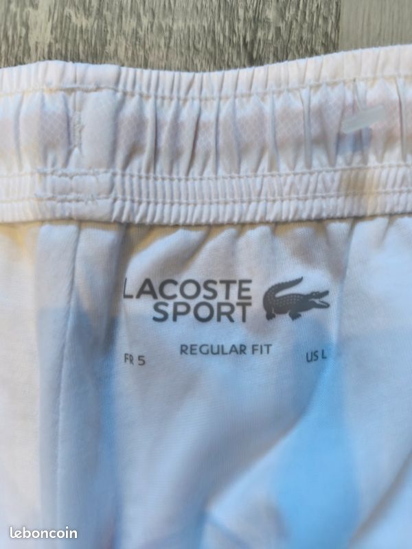 Bas de Jogging blanc LACOSTE homme Neuf (image 3)