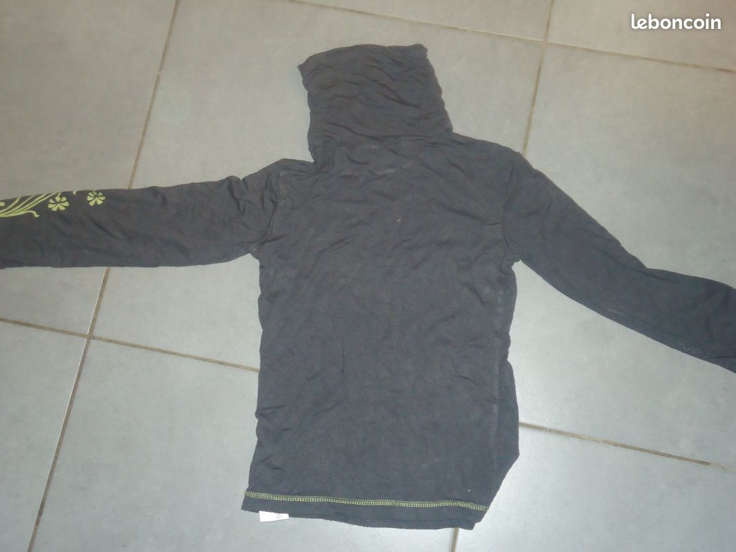 Pull col roulé gris (taille 8 ans) (image 1)