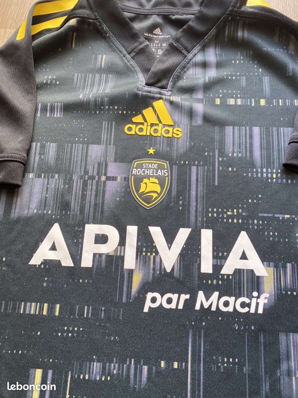 Maillot Stade Rochelais adidas 2021-22 Noir Jaune Taille M Vêtements