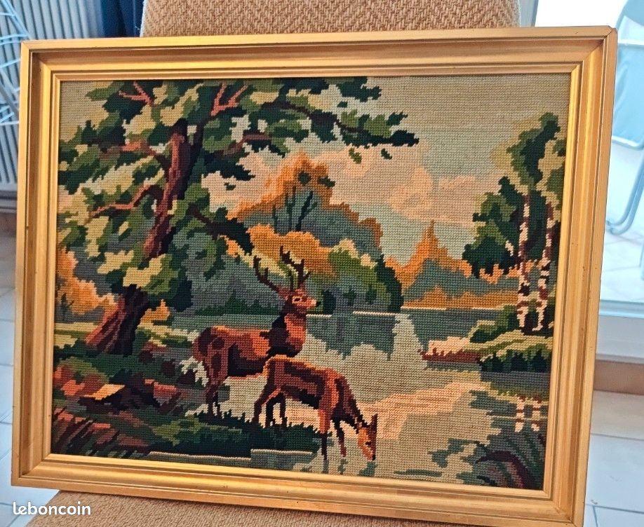 Tableau canevas broderie à point (image 2)
