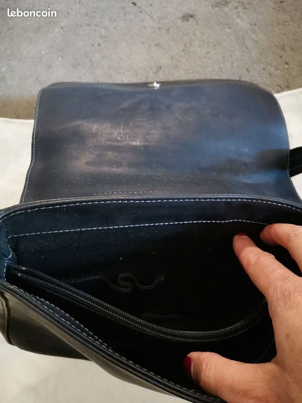 Sac à main TEXIER noir cuir (image 3)