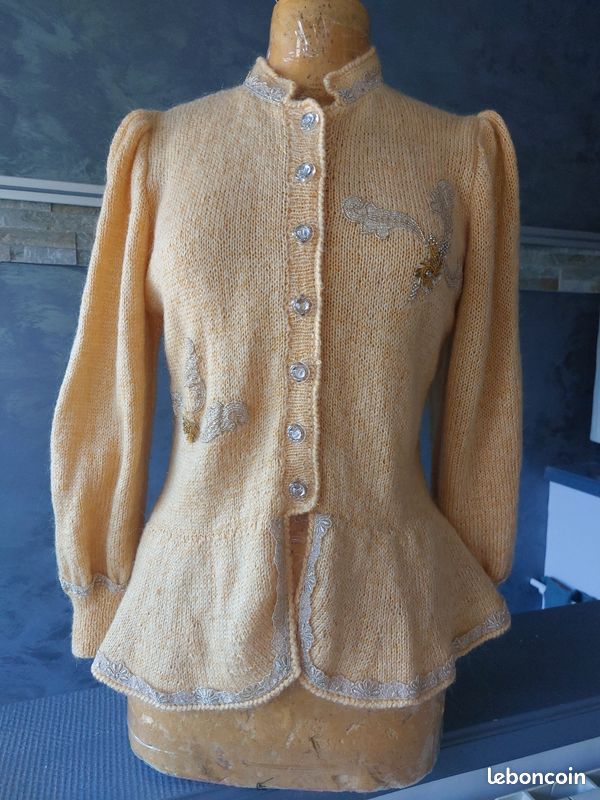 Gilet Tweed Vintage 40/50 : L'élégance Sur Mesure En Laine Et Soie