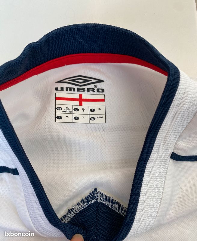 Maillot de football Umbro England en coton pour hommes, taille XL