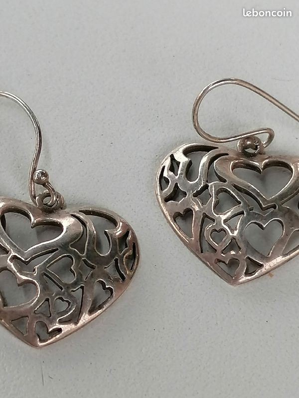 Boucles d'oreilles en argent (image 1)