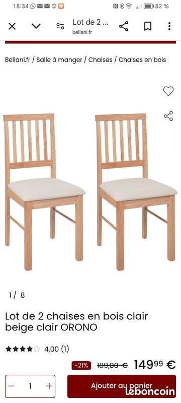 Chaises bois (image 1)