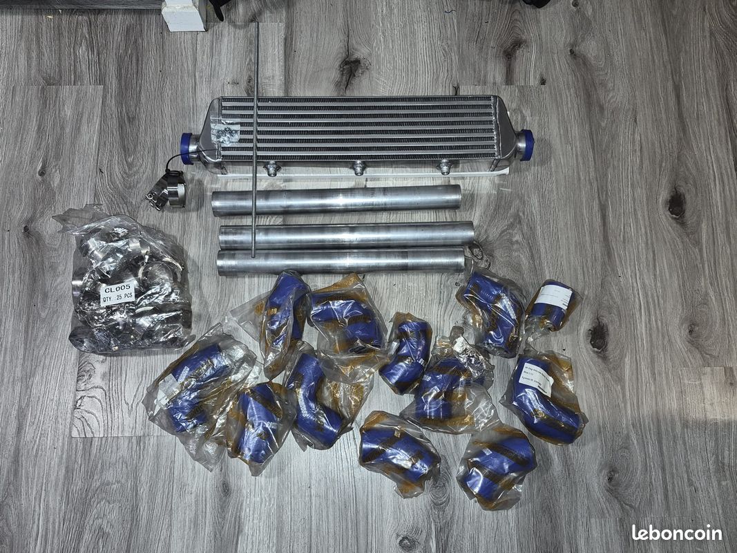 Intercooler aluminium custom Honda Civic 2.2 CTDI + kit durites silicone (image 3)