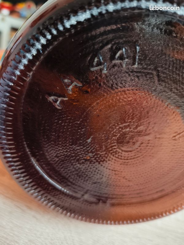 Bonbonne en verre ambré vintage (image 5)