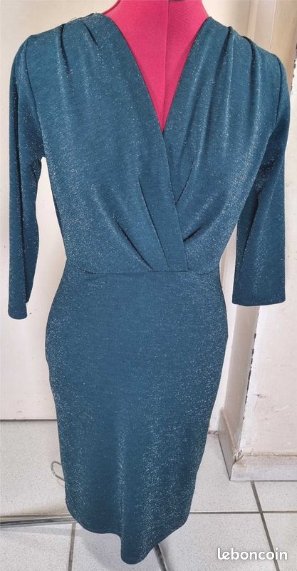 Robe Morgan Marron Taille 36/38 - Pour Soirée/cocktail, Style évasé, Longueur Genou, Comme Neuve