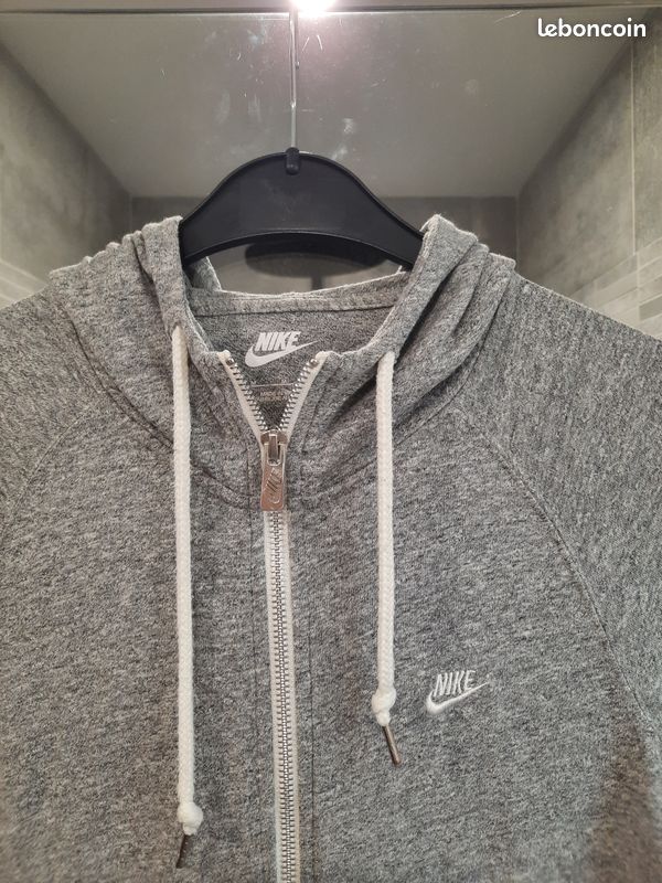 Capuche Gilet Femme Nike Gris Veste Sweat Zippé Capuche Nike Gym