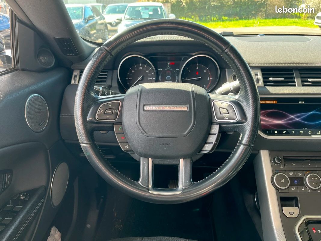 Land rover range rover evoque cabriolet 2.0 td4 180 cv 4wd bva9 hse + sièges à mémoire chauffants + bluetooth + caméra de recul + meridian (image 14)