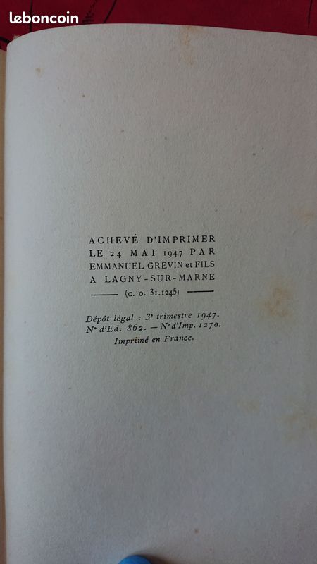 Albert Camus – La Peste – Édition originale – Gallimard 1947 – Exemplaire numéroté (image 13)