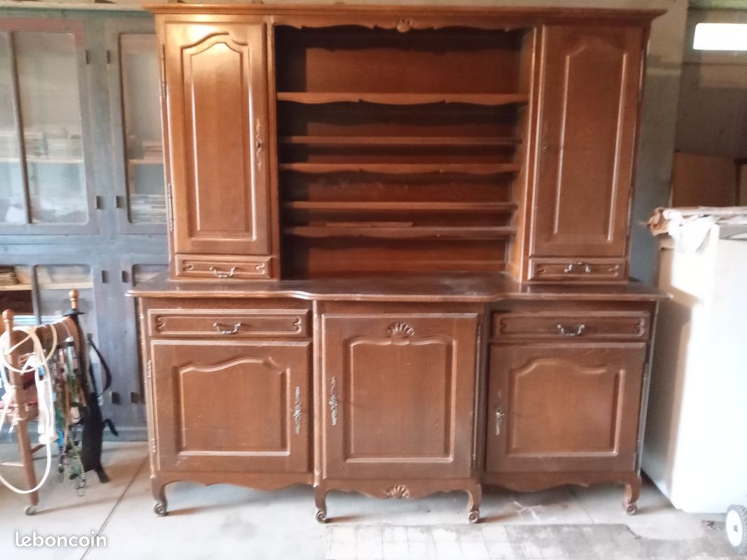 Beau Buffet de cuisine RISCOFF en chêne massif très bon état (image 3)