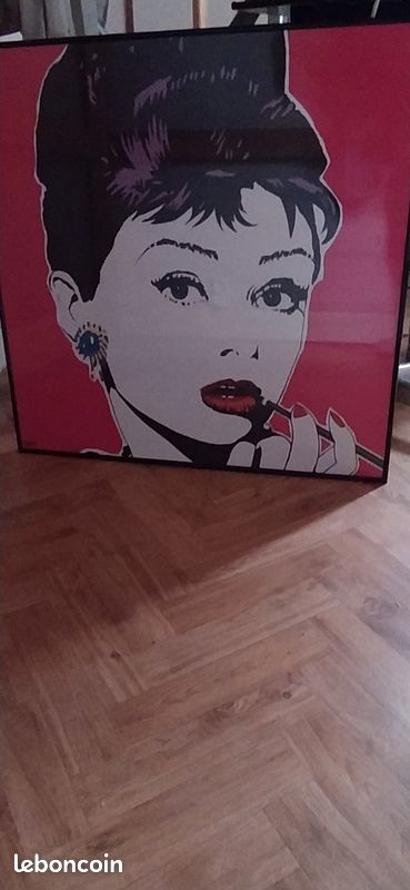 Urgent Tableau lithographie Audrey Hepburn (image 2)