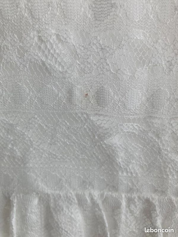 Robe tunique dentelle blanche avec fermeture au dos avec défaut Taille S (image 6)