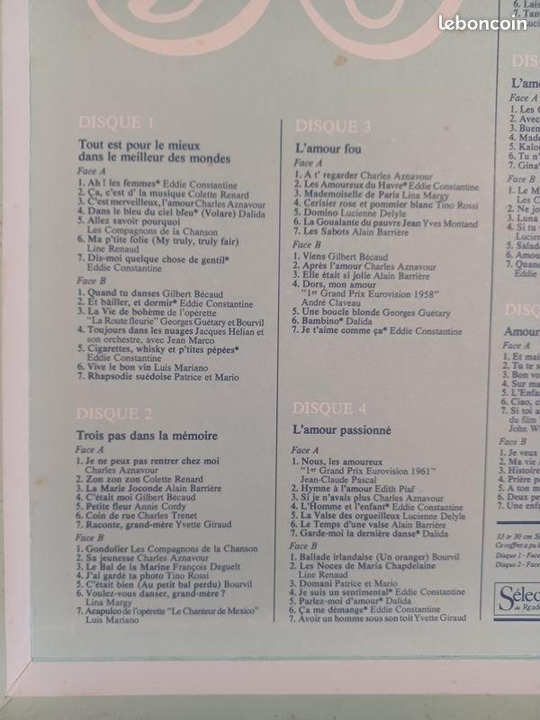 10 vinyles "le charme des années 50" année 1982 (image 2)