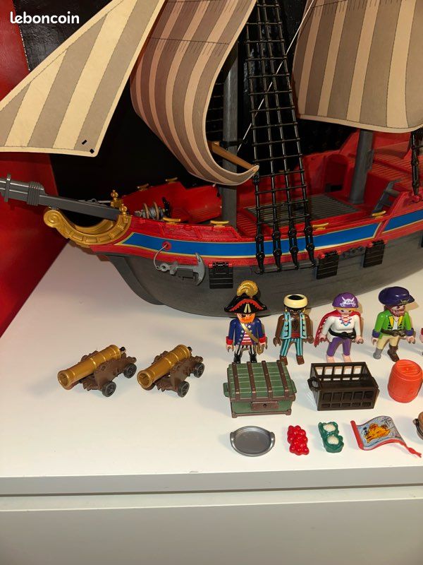 Bateau De Pirates Playmobil 3940 - Référence 13 - Occasion En Très Bon État - Fabriqué En Allemagne