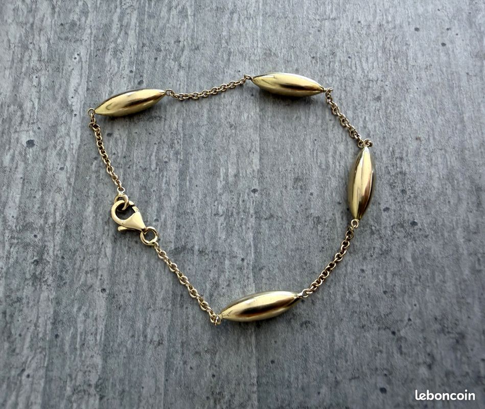 Bracelet Chaîne En Or 18 Carats - Longueur 18 Cm - Neuf Sans Emballage