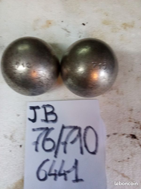 Doublette Boule De Pétanque JB A608-Diamètre 74 mm 710 Gr