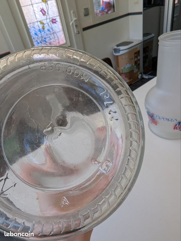 Lot de 2 carafe vintage tropico 227cl et 1 verre tropico (image 3)