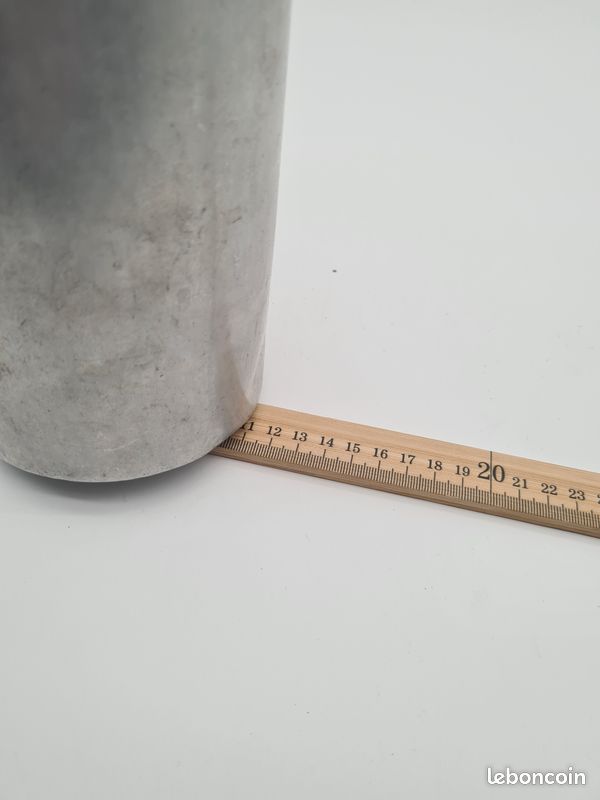 Ancien Pot à Lait Vintage en Aluminium - Bidon 1l. Avec chainette - A77 (image 9)