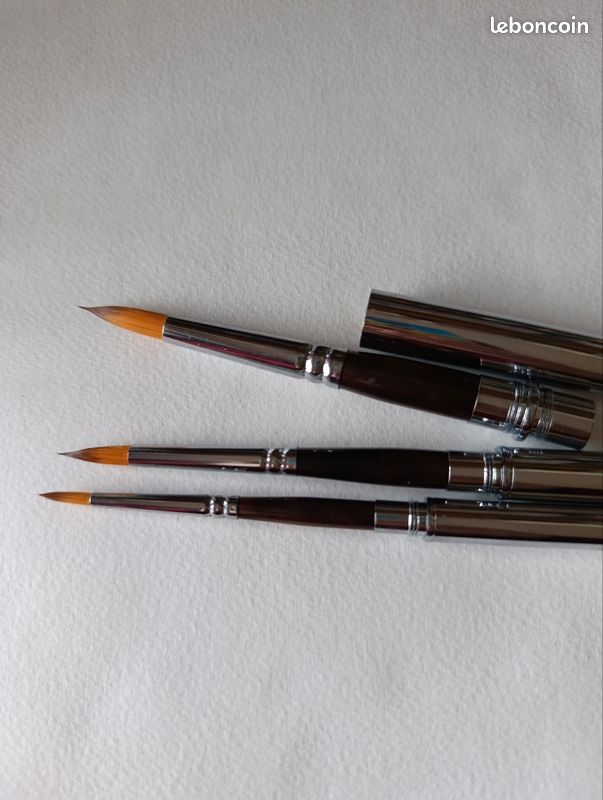Stylos Pinceaux Aquarelle Rechargeables – Pointe Fine Et Pointe Plate – Lot De 3 Ou 6 – Idéal Débutants Et Artistes