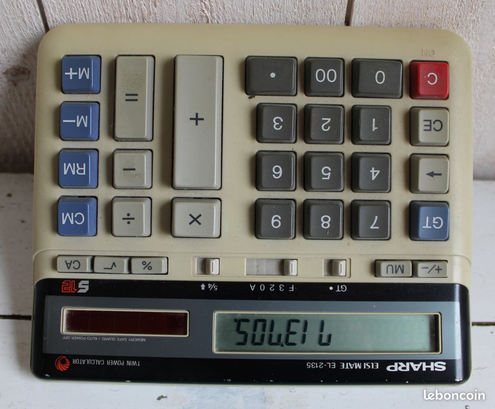 Calculatrice vintage SHARP ELSI MAT EL-341 - Équipements & Fournitures de bureau