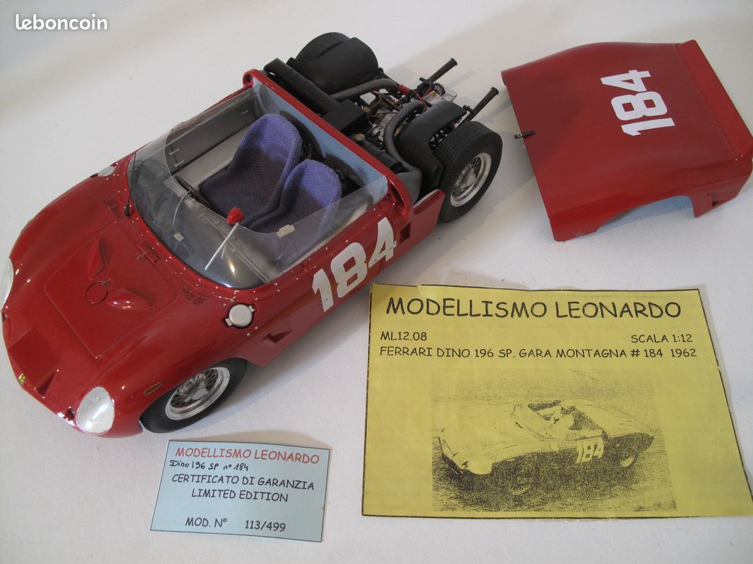 Kit à Monter Jielge Mini Miniera 1/43 - Ferrari 196 SP Europ Mountain Champ 1962