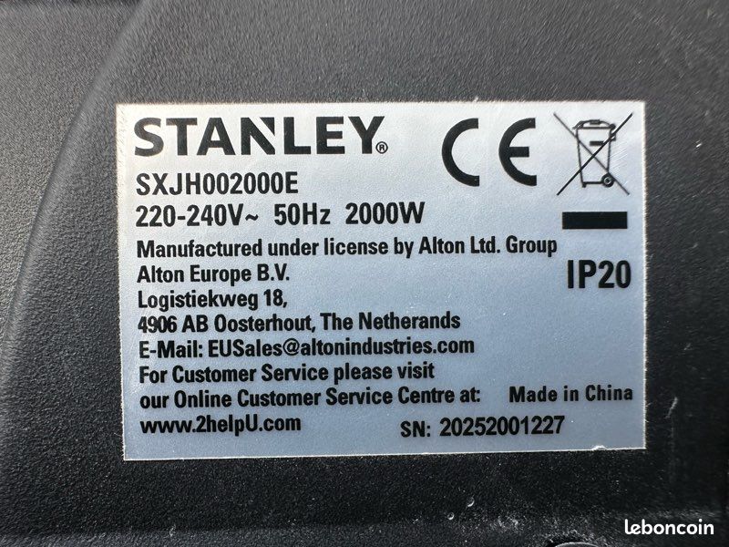 Canon à chaleur céramique Stanley 2000W PTC — atelier garage, très bon état (image 5)