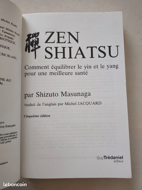 Zen Shiatsu - Comment équilibrer le yin et le yang pour une meilleure santé par Shizuto Masunaga (image 4)