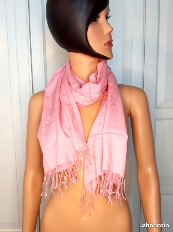 Foulard Rose Vif étoiles Noires - Claire's, Neuf Avec étiquette