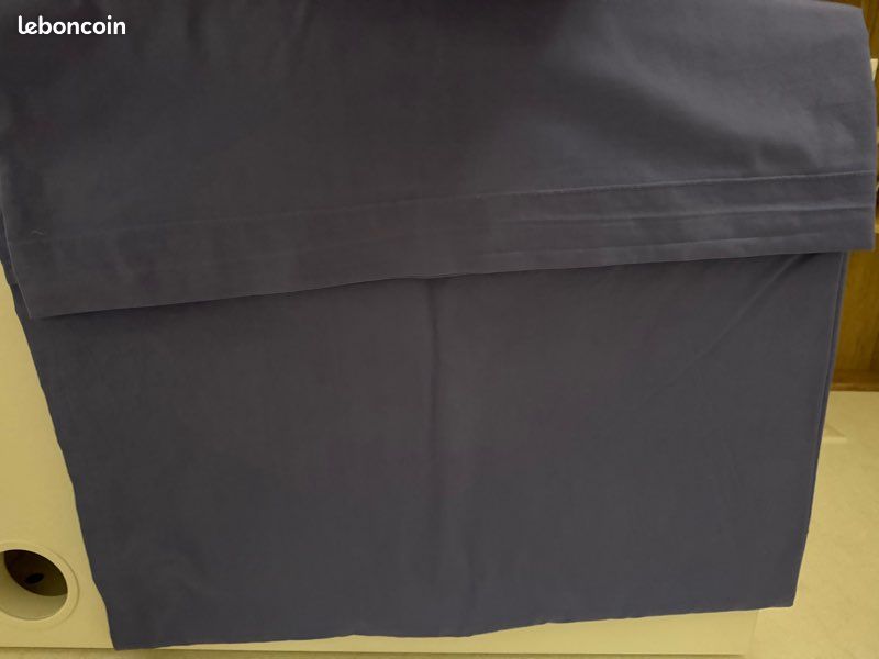 Drap plat bleu une personne (image 2)