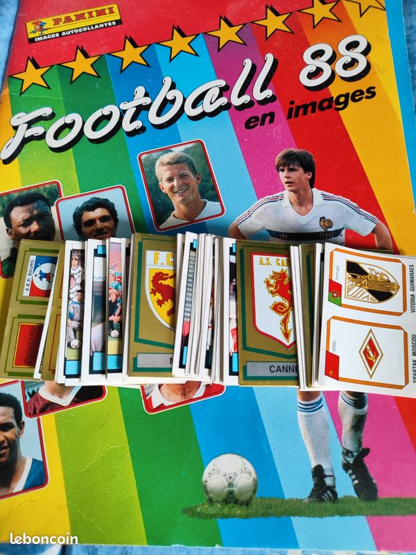ANCIENNE IMAGE DE FOOT PANINI 88 1988 MAILLOT ASSE SAINT ÉTIENNE