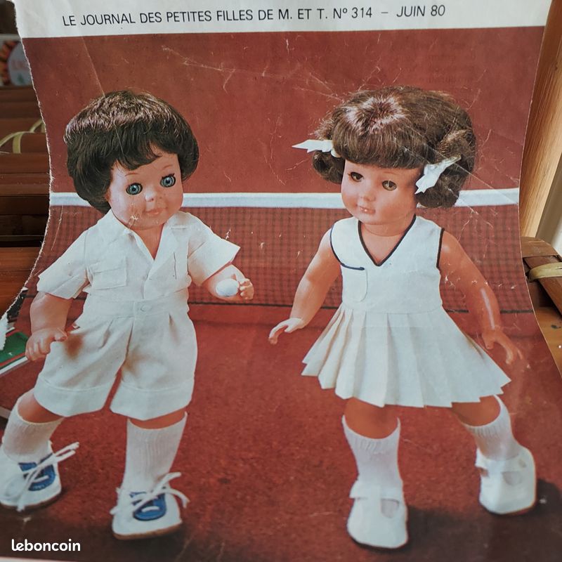 Lot De 8 Patrons De Poupée Originaux – Modes Et Travaux 1981 – Occasion