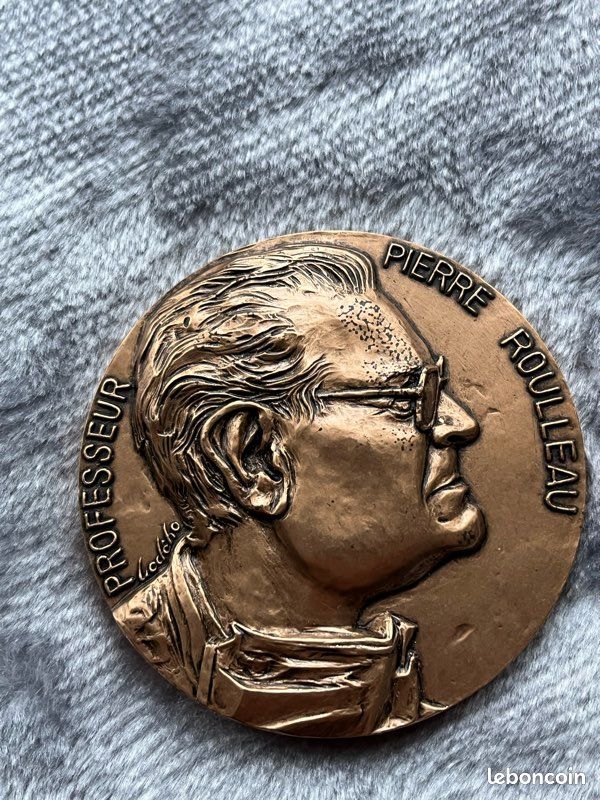 Médaille En Bronze école – XIXe Siècle – Professeur Et élève – Pièce Ancienne