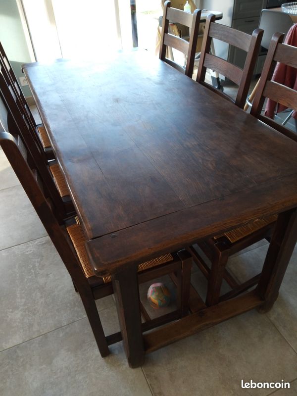 Table de ferme et chaise (image 5)