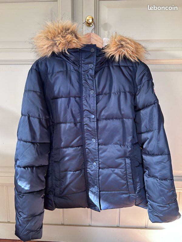 Doudoune Teddy Smith Taille 16 Ans (34/36) - Couleur Marine, Très Bon état Quasi Neuf - Occasion Légèrement Utilisée