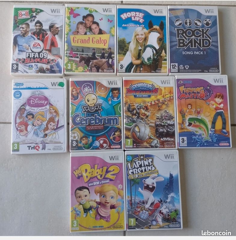 Lot de 10 Jeux THQ Wii - Jeux vidéo