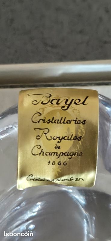 Salière et poivrière en cristal Bayel neuf (image 4)