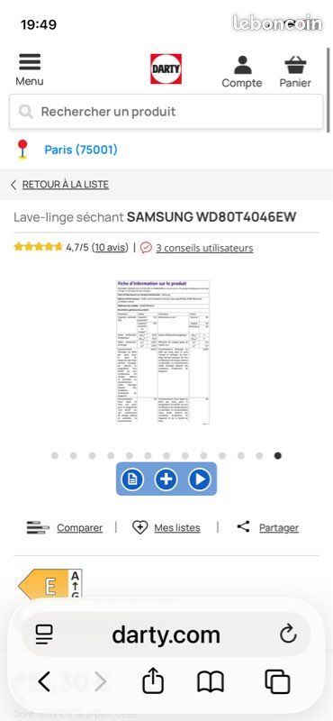 Lave linge séchante (image 4)