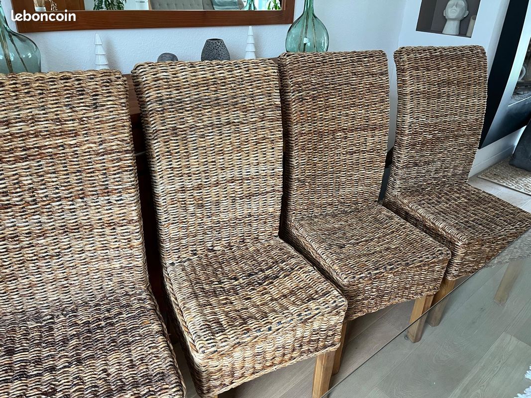 Lot de 4 chaises jonc de mer (image 4)