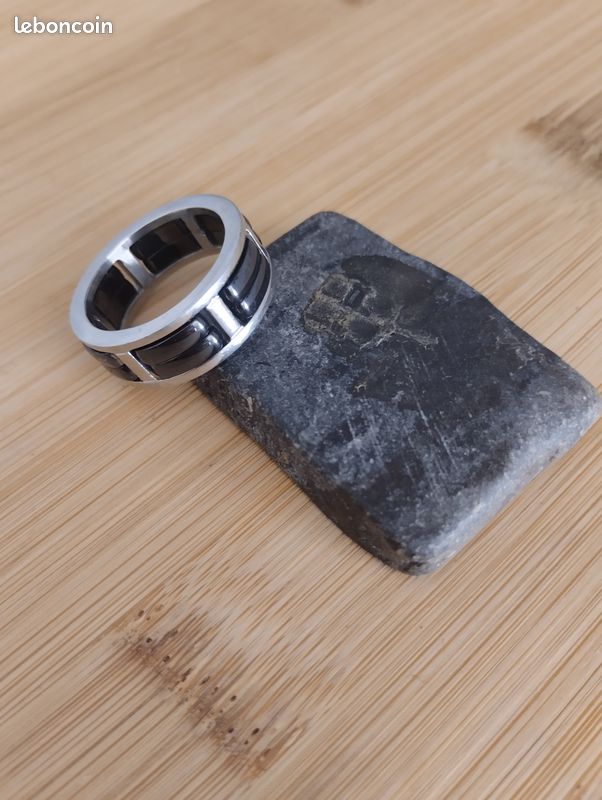 Bague Acier Céramique Noir (image 1)