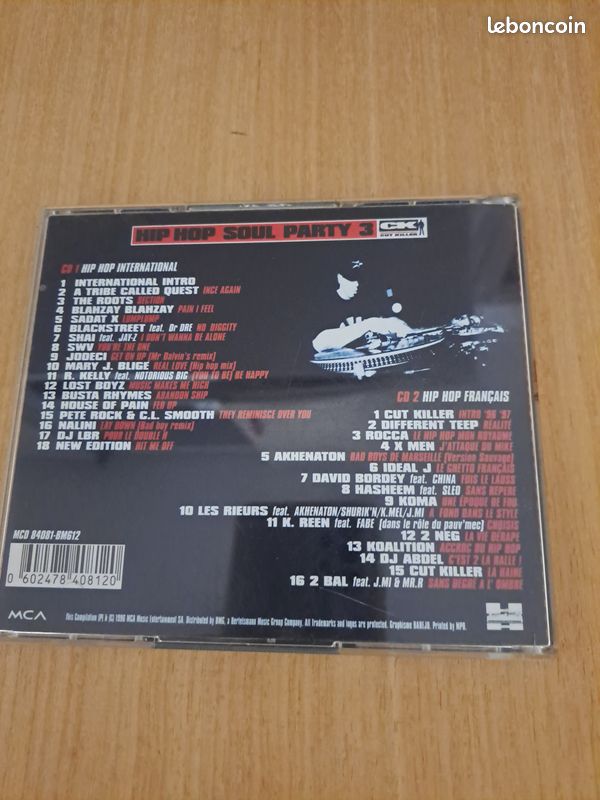 Double cd rap français et us Cut Killer – Hip Hop Soul Party 3 (1996 ) rare (image 1)
