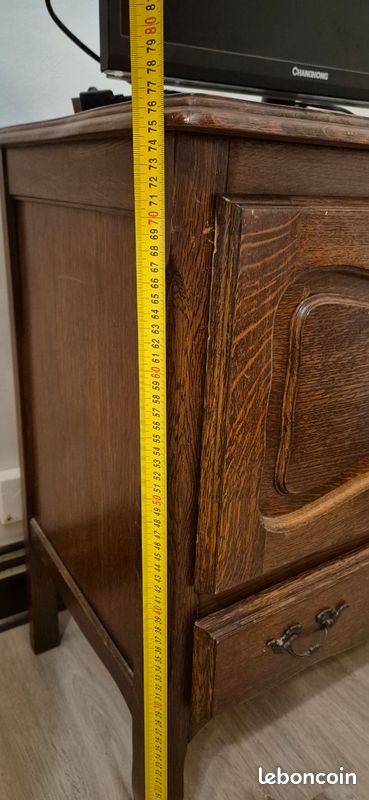 Meuble bar ancien en bois (image 4)