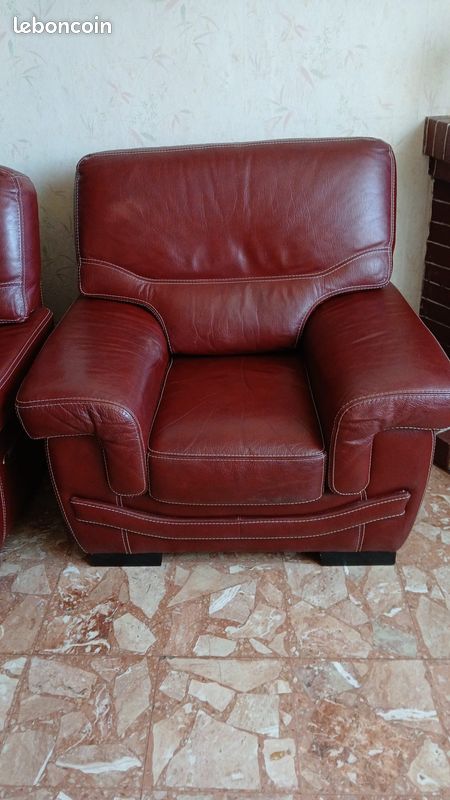 Achetez 2 fauteuils cuir occasion, annonce vente à Saint-Chamond (42