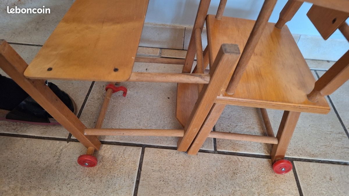 Chaise haute poupée en bois (image 6)