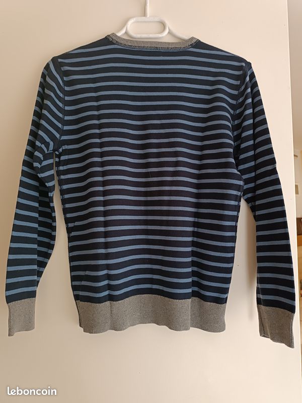 Pull Rayé Bleu Garçon Farah Jeans – 10-11 Ans, Coton, état Très Bon