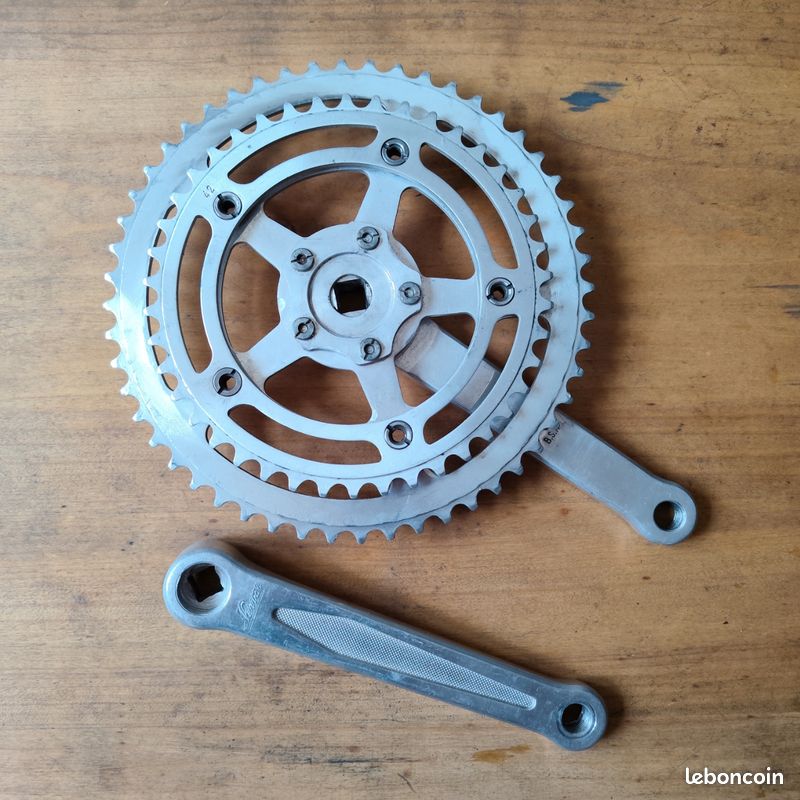 PÉDALIER VÉLO DE course Nervar 52/40 dents aluminium/acier filetage 14x1,25 EUR 18,00 - FR