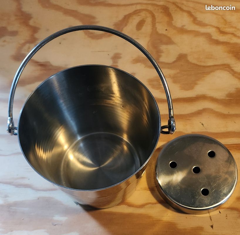 Seau à Glaçons Letang Rémy – Inox Argenté, Reproduction 1920-1949